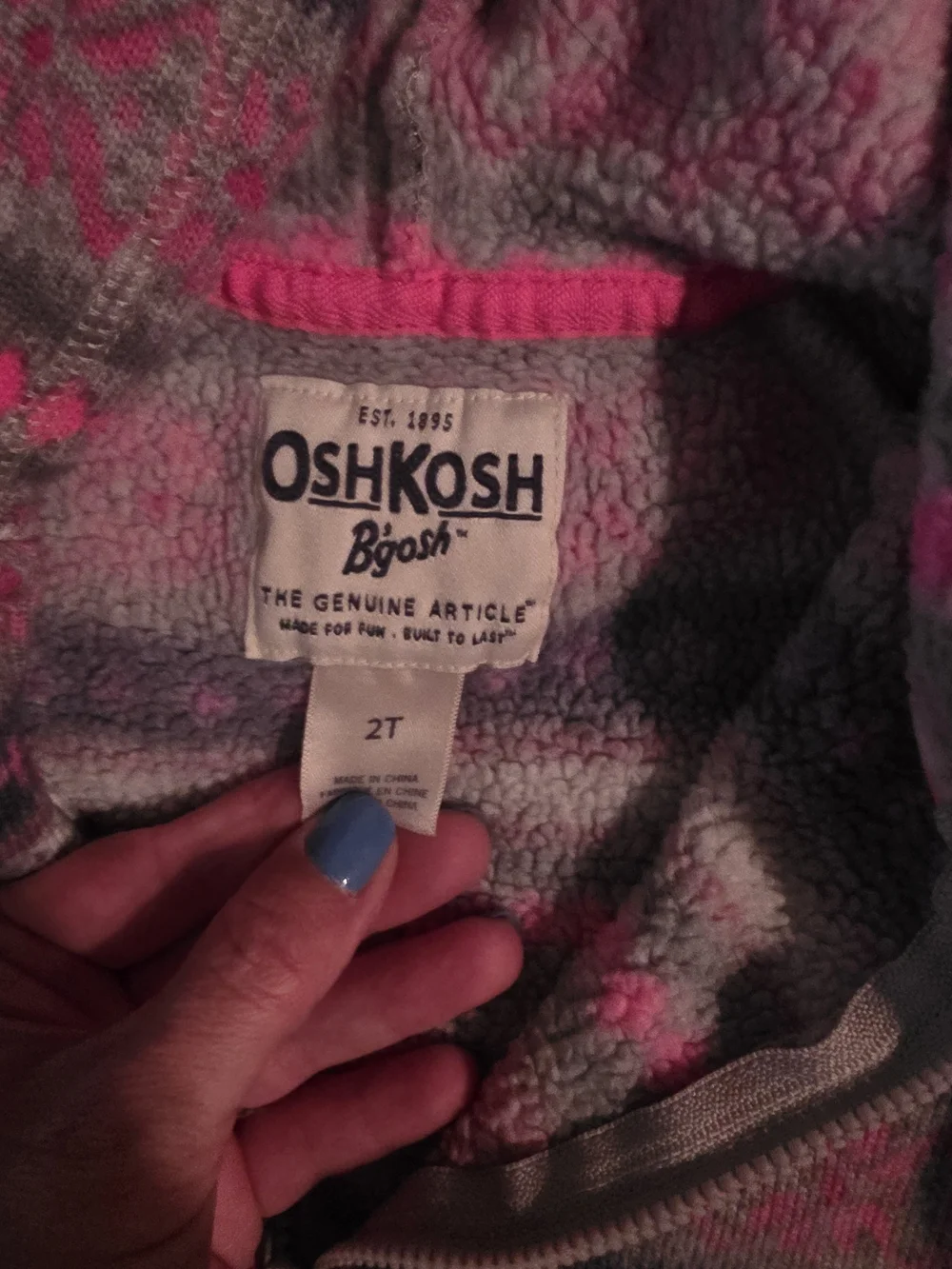 OshKosh Bgosh cozy hooded